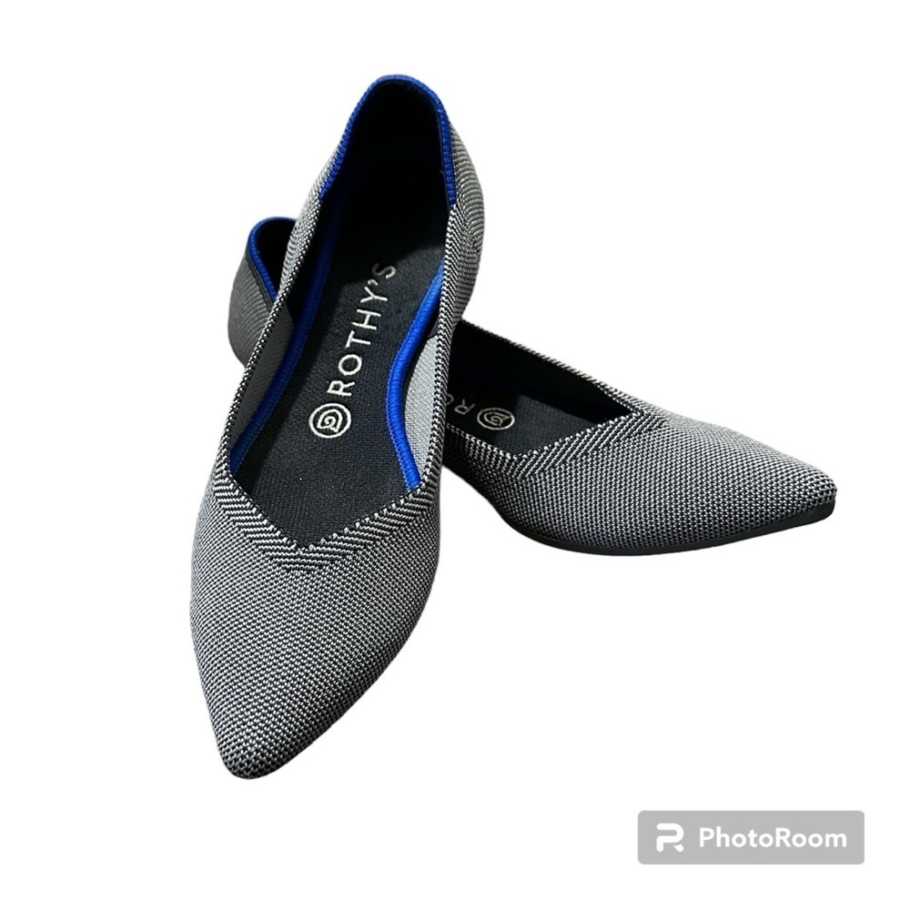 Rothys The point flat ballet women’s size 9 pebble gray grey